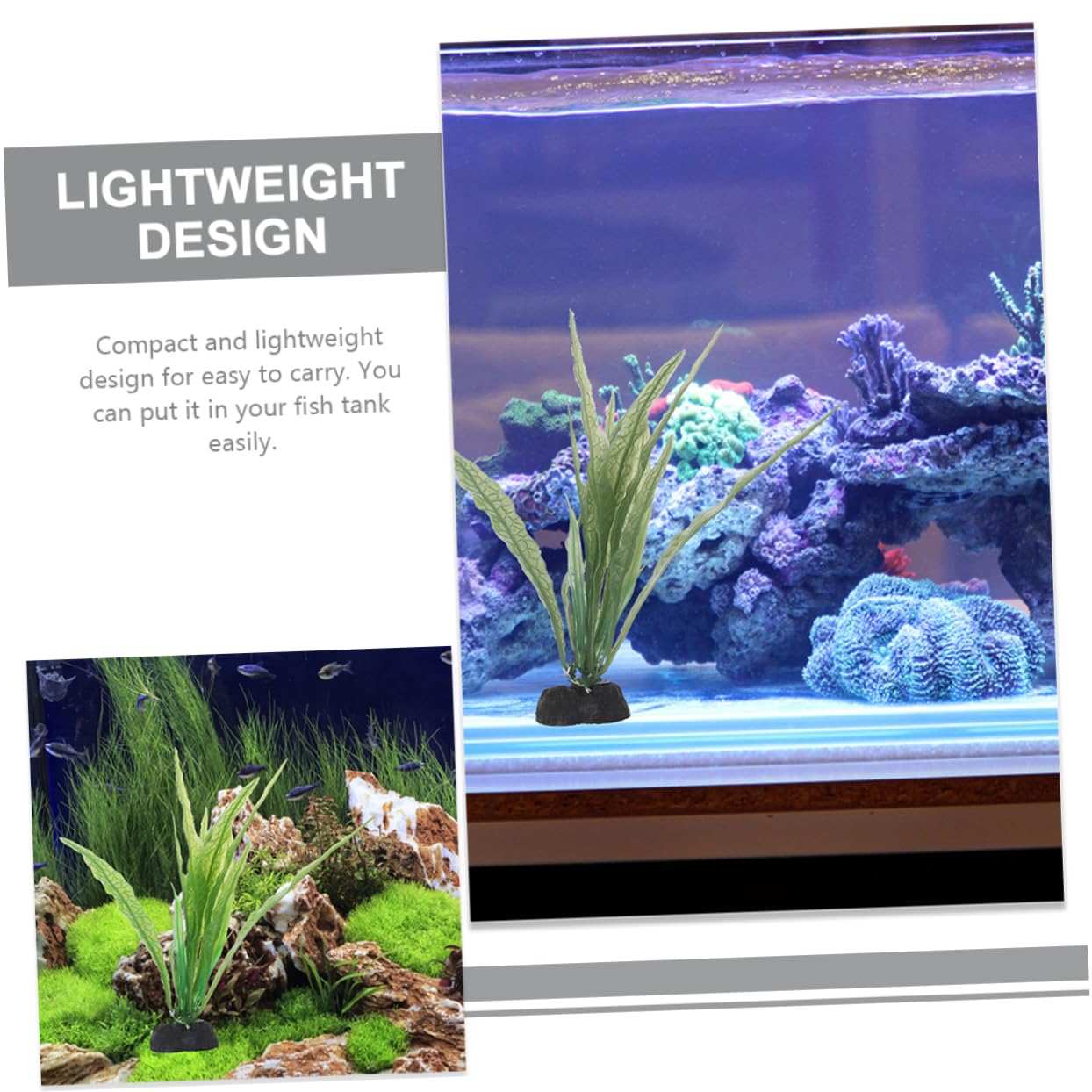 Angoily Aquarium Kunstpflanzen – Realistische Deko, Aus Kunststoff, Langlebig, Für Fisch- & Reptilienbecken