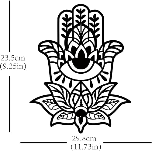 Miniatura 2 de SUPERDANT Arte de pared de metal de loto, flor de Buda, Mehndi, arte de yoga, decoración de pared, placas colgantes, adornos de hierro para pared,