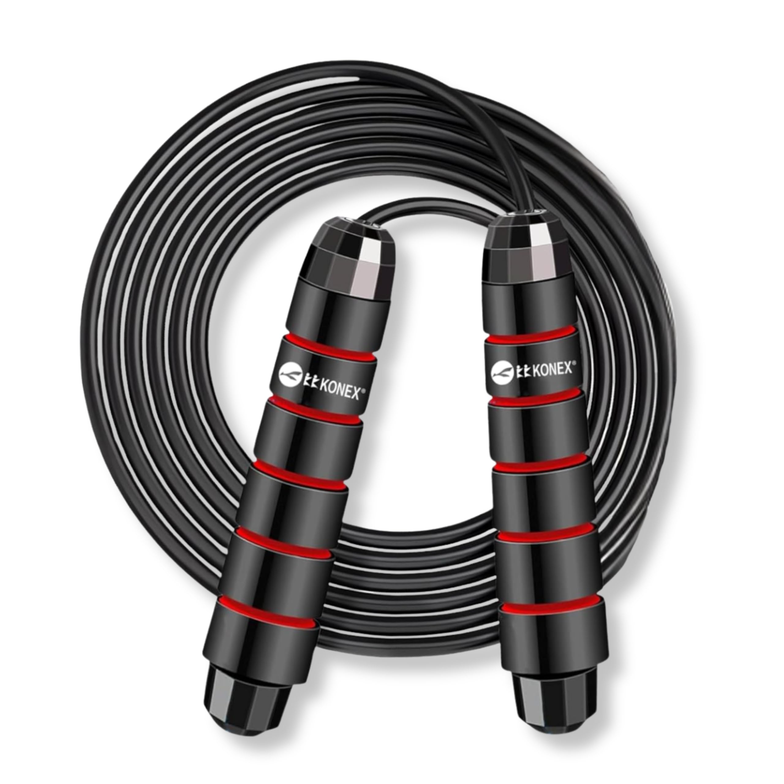 Konex Adjustable Skipping Rope for Men & Women | Jumping Rope for Fitness, Home & Gym Workouts (Red)-image-21