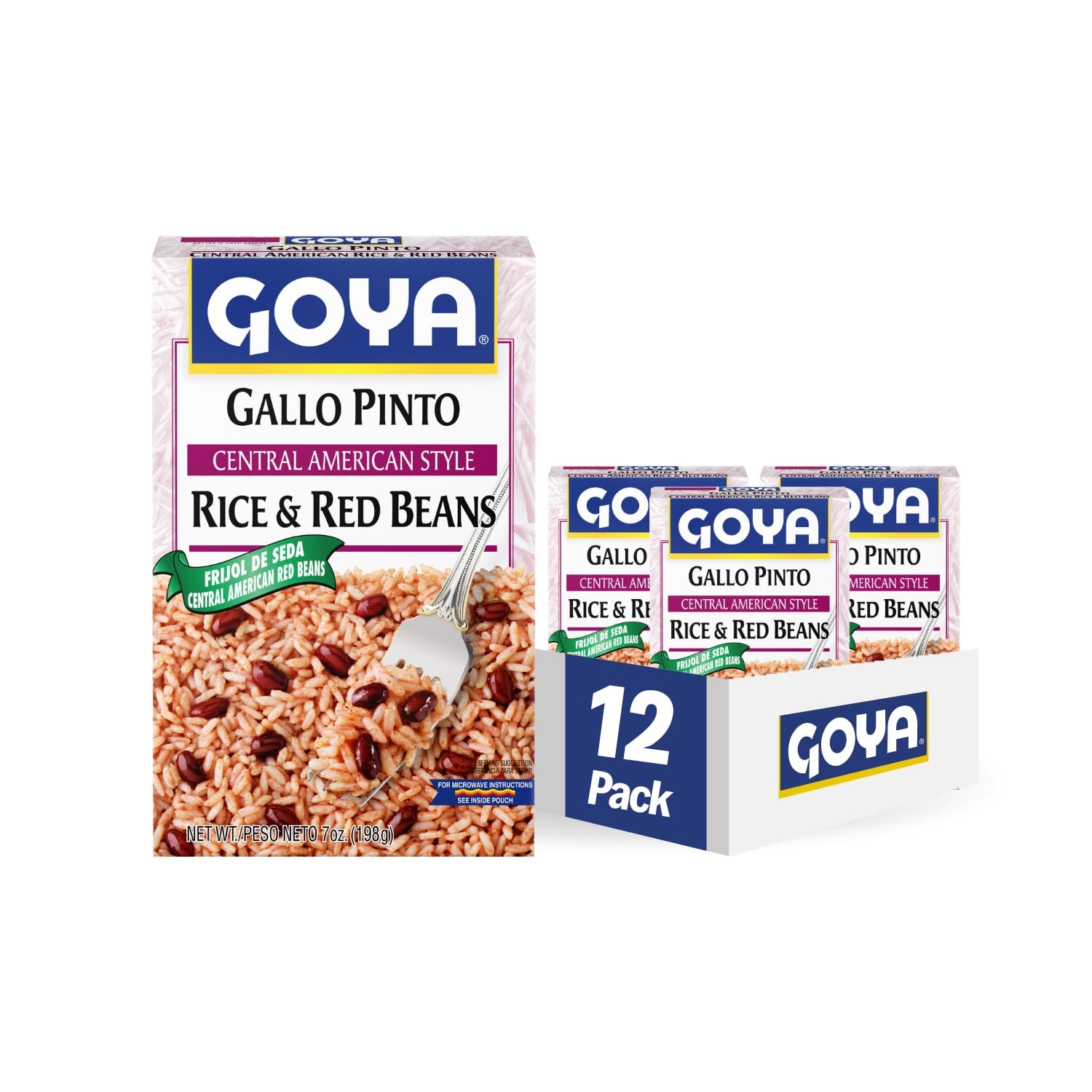 Goya Foods Central American Rice & Red Beans Rice Mix, Chicken , 7 Ounce (Pack of 12)