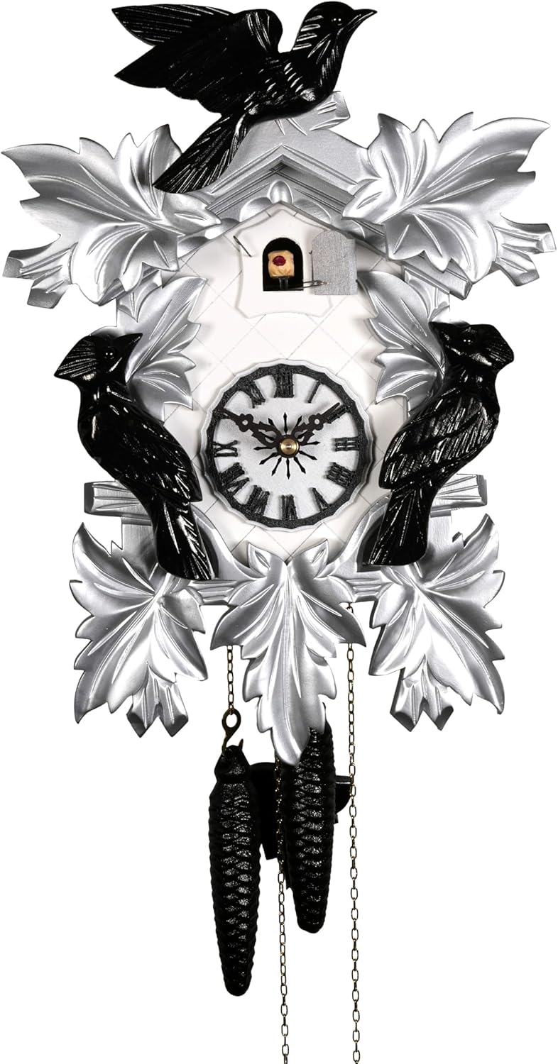 Engstler Cuckoo Clock 5 Leaves, 3 Birds