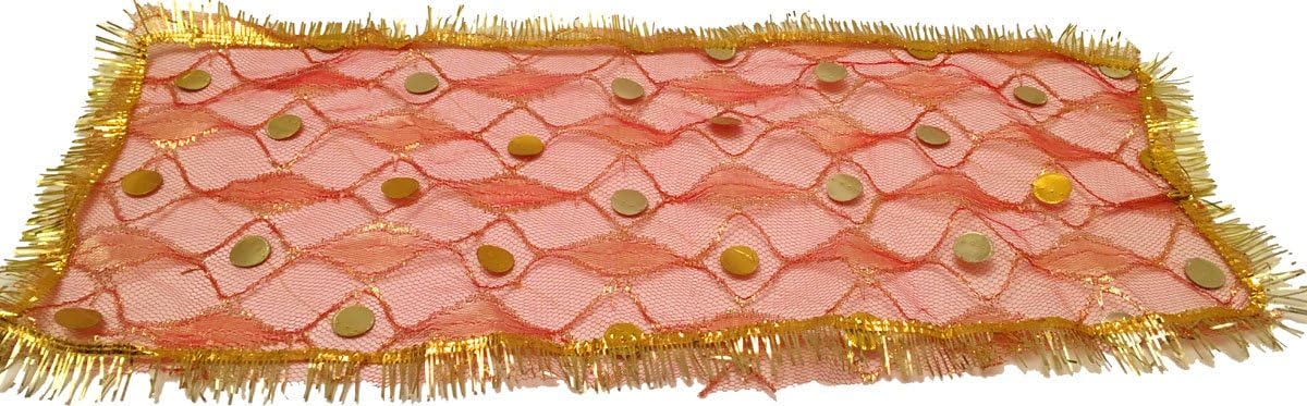 Mata Ka Churni Idols Cloth Red Sequin Work Mata Ki Chunri With 1 Mala