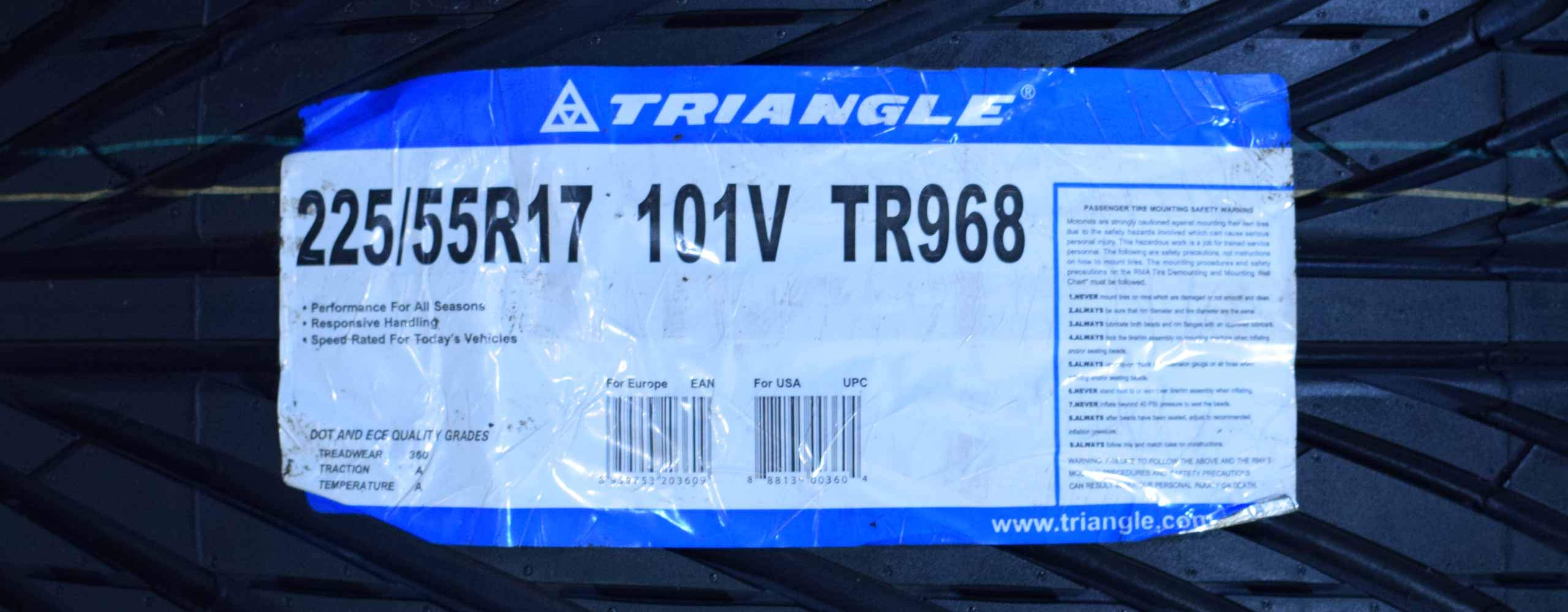 Triangle 225/55 R17 101V TR 968 Radial Tyre : Amazon.in: Car Triangle 225/55 R17 101V TR 968 Radial Tyre : Amazon.in: Car