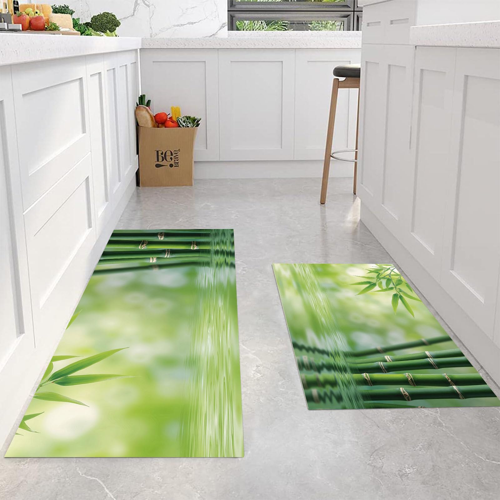 Tapis anti-fatigue style spa pour cuisine et couloir avec envers antidérapant lot de 2