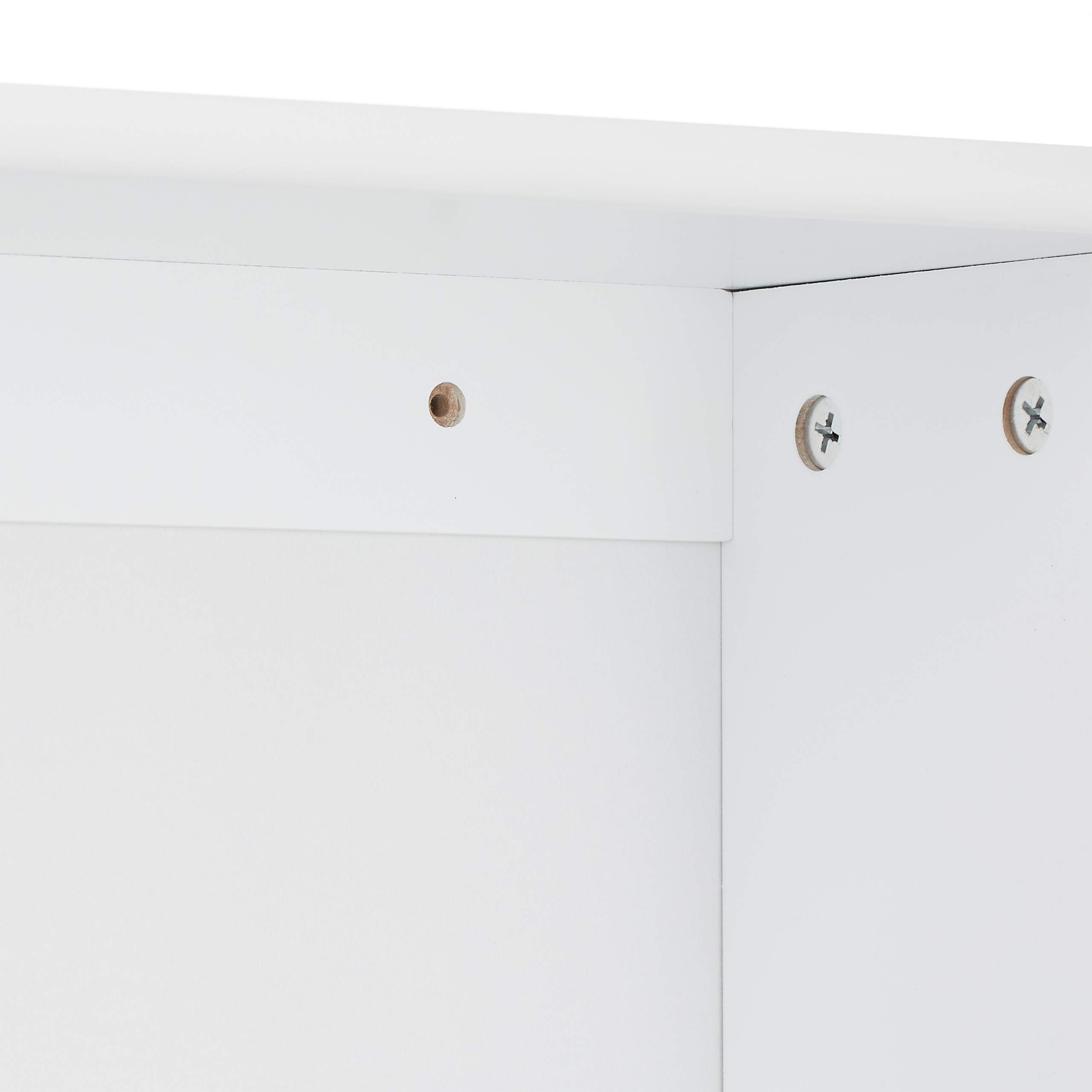 Relaxdays Mueble de Baño Colgante con Puerta Persiana, 3 Niveles, Poca Profundidad, 70 x 42 x 16,5 cm, Compacto, Blanco