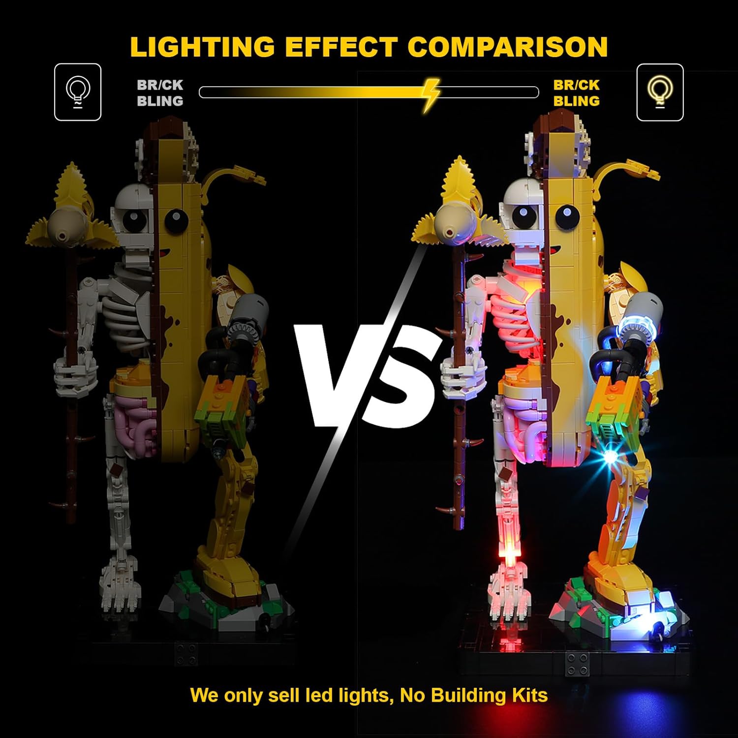 Vaodest Led Light for Lego 77072 Fortress Peely Bone Set,Design and Configuration Compatible with Model 77072(Led Light Only, Not Building Block Kit)