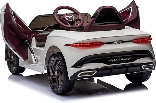 Miniatura 4 de Bentley Bacalar - Auto de juguete para niños con licencia de 12 V, recargable, 4 ruedas, con control remoto parental, pedal de pie, 2 velocidades,