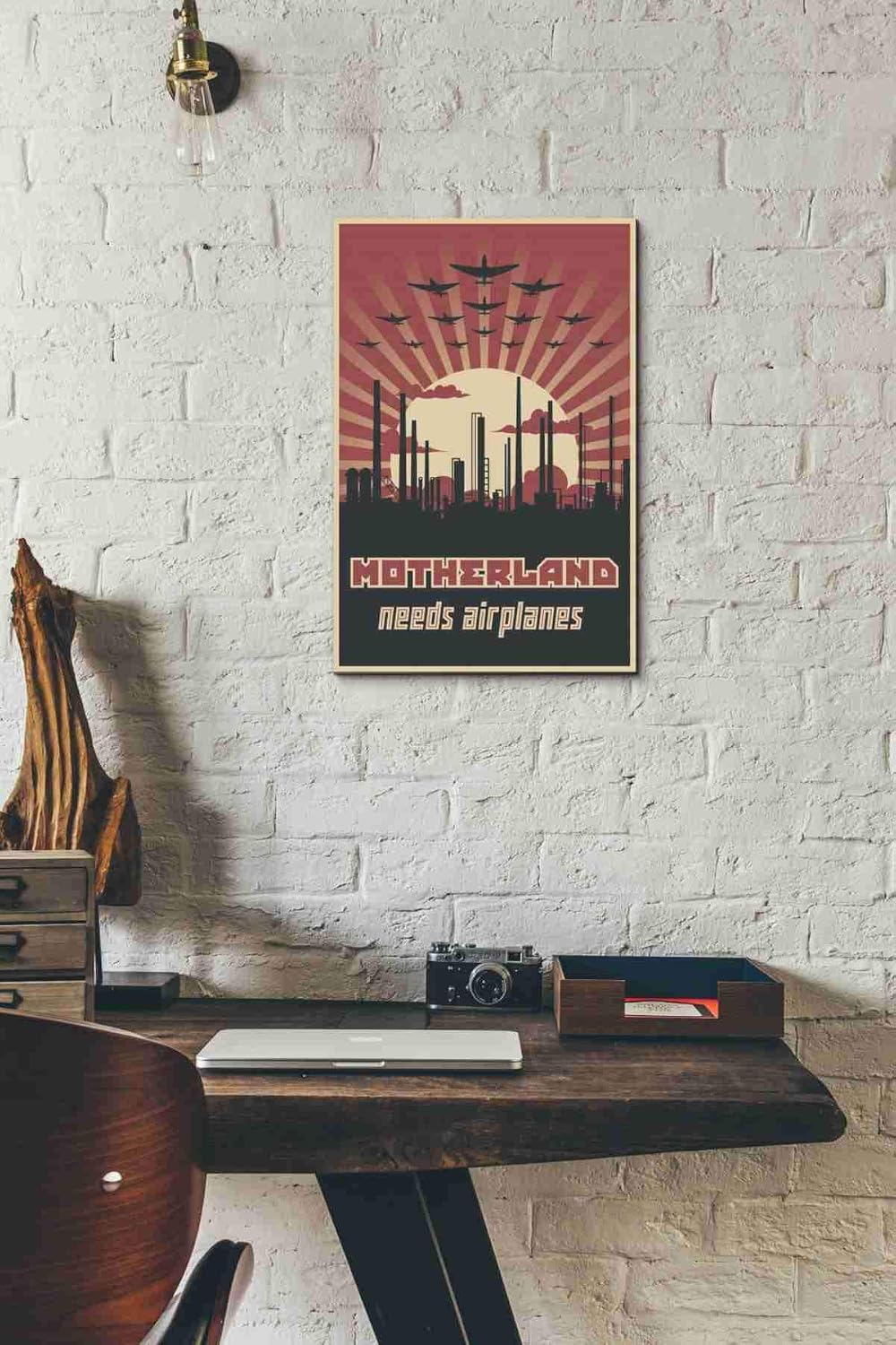 Epic Graffiti 'Motherland Needs Airplanes' Canvas Wall Art, 12"x18"
