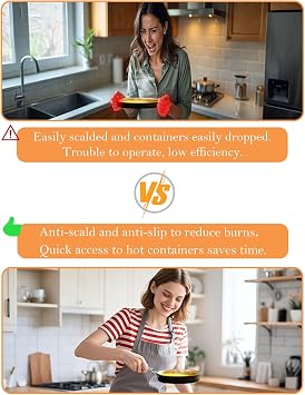 Hot Plate Clip Clamp 304 Stainless Steel 2-Pack Ergonomic, Heat-Resistant, One-Handed Operation with Non-Slip Grips Ideal for Microwaves, Ovens, and Grills Durable, Safe Kitchen Tool
