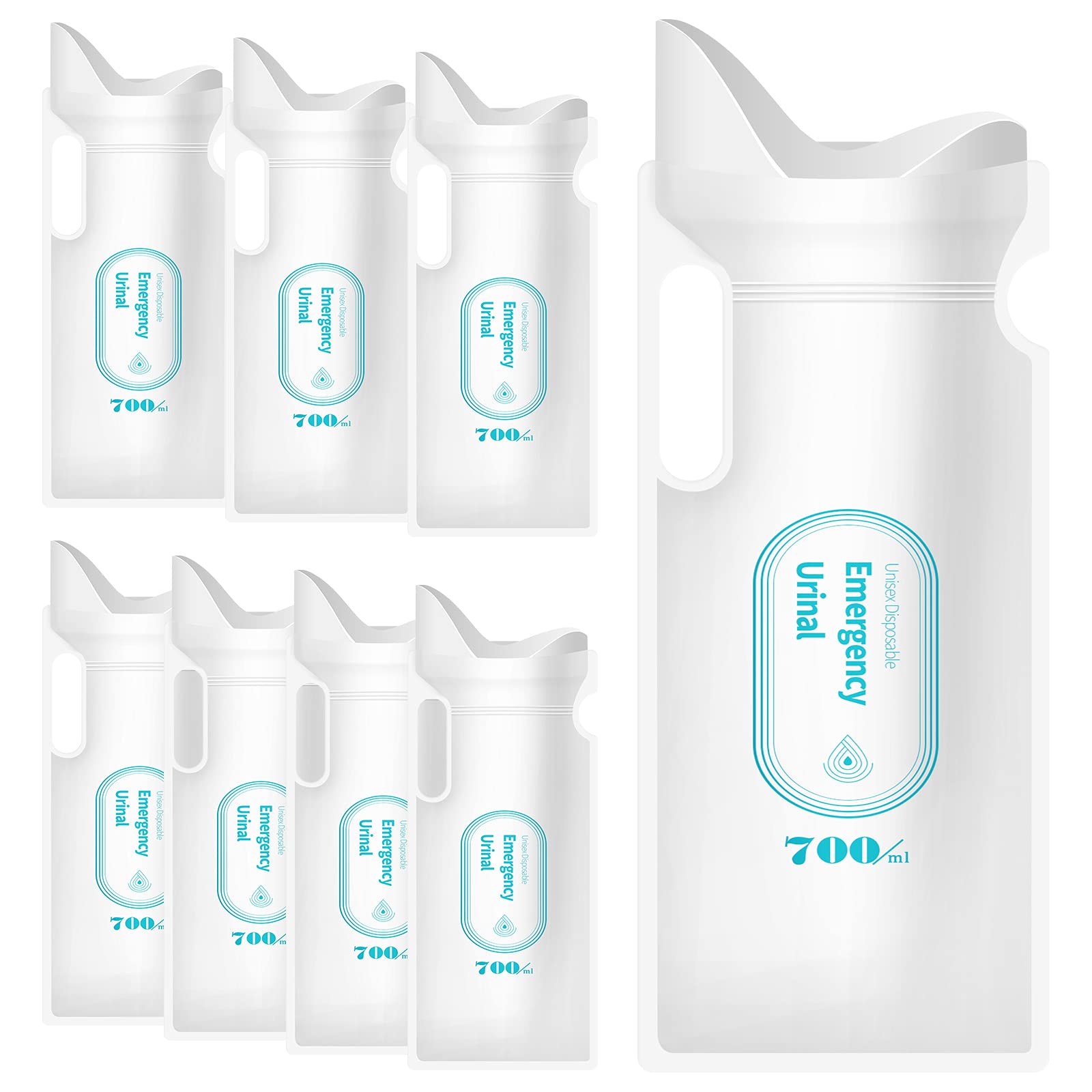 Adhafera Disposable Urine Bags with One Absorbent Cotton Sheet, 700ml Urinal Bags for Camping Travel Emergency and Traffic Jam, Pee Bags Gel for Man Women Children Patient and Pregnant