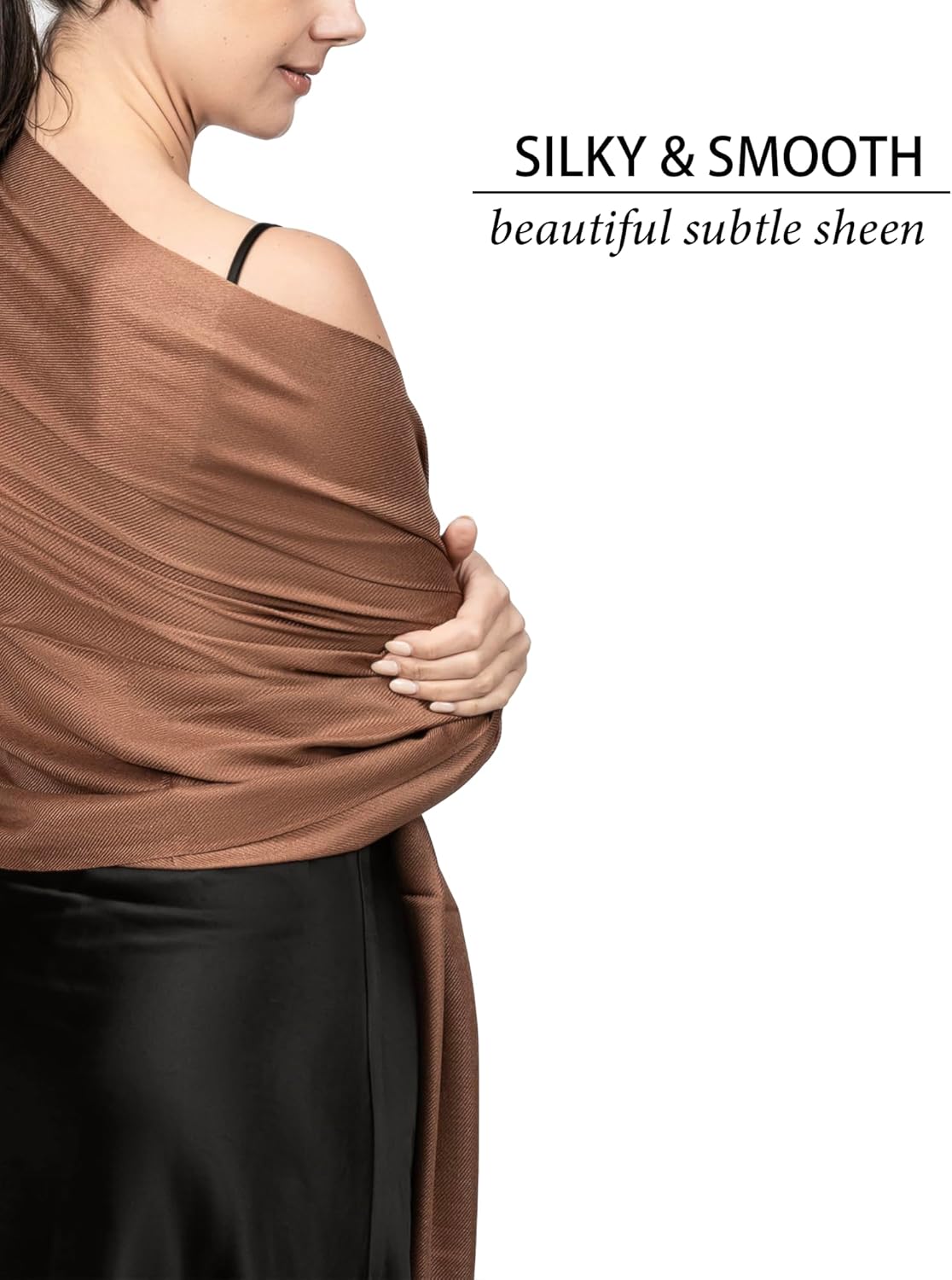 Achillea Soft Silky Pashmina Scarf for Women – Shawl Wrap for Evening Dresses, Bridesmaids, Weddings & Everyday Wear - Image 5