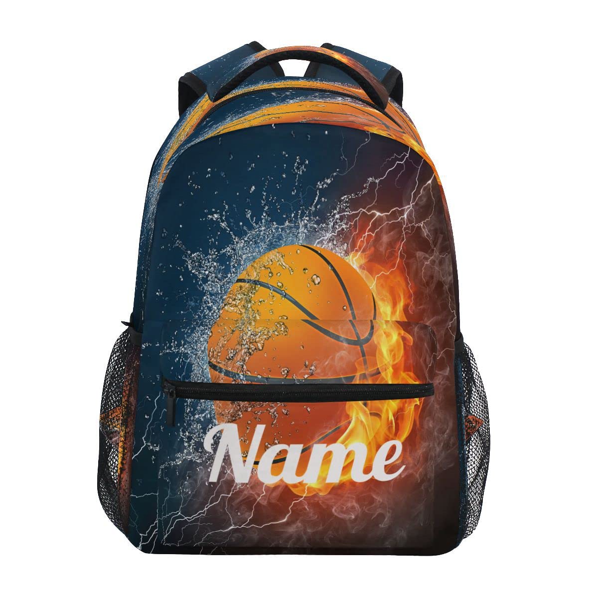 Custom1 - Mochila para niños con texto en inglés "Añade tu nombre", mochila para estudiantes primarias, bolsa para libros para niños y niñas, Personalizado5, talla única