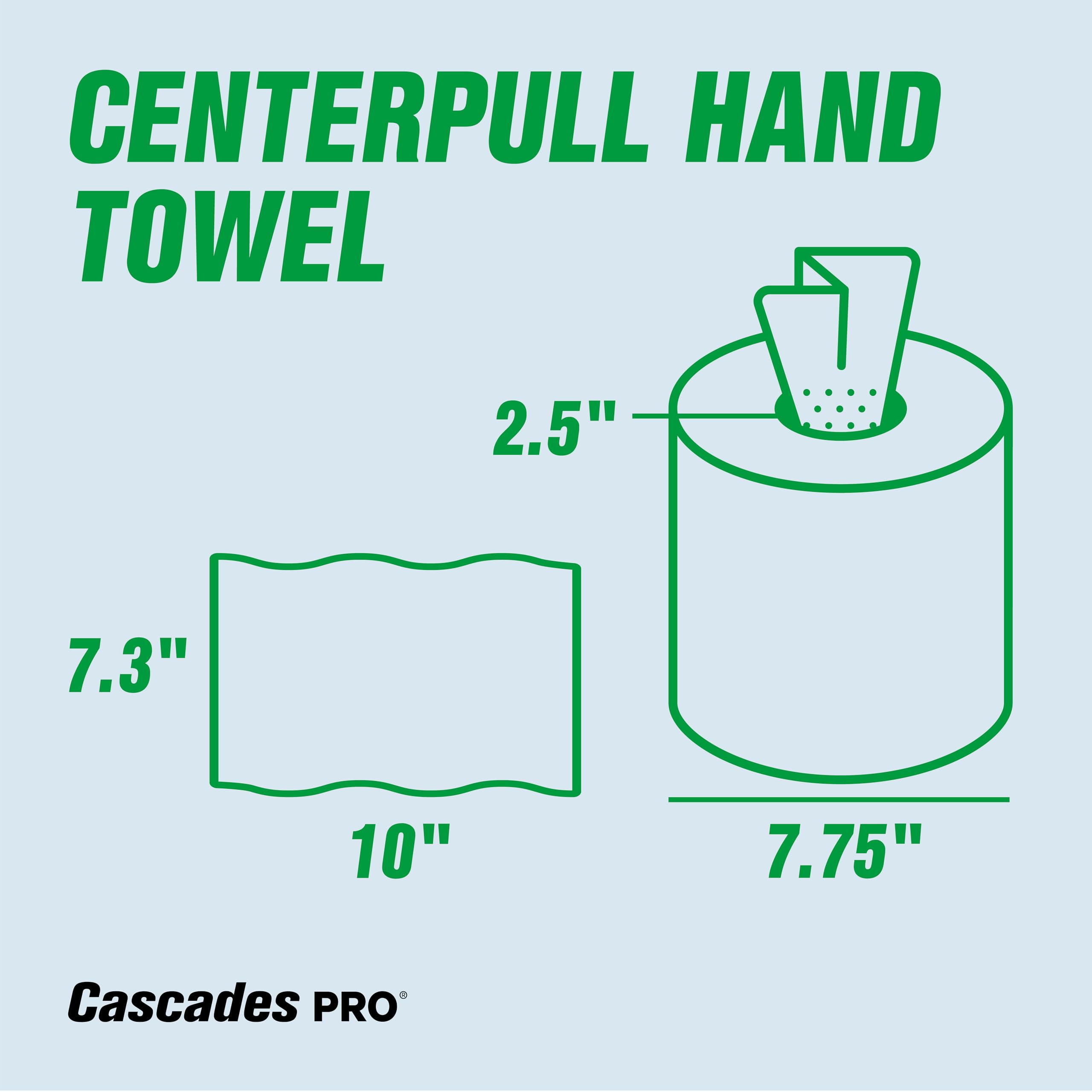 Cascades PRO Select H153 Ręcznik papierowy z recyklingu Centerpull do dozowników, uniwersalne dopasowanie, zestaw premium, 6 rolek, 600 arkuszy, biały