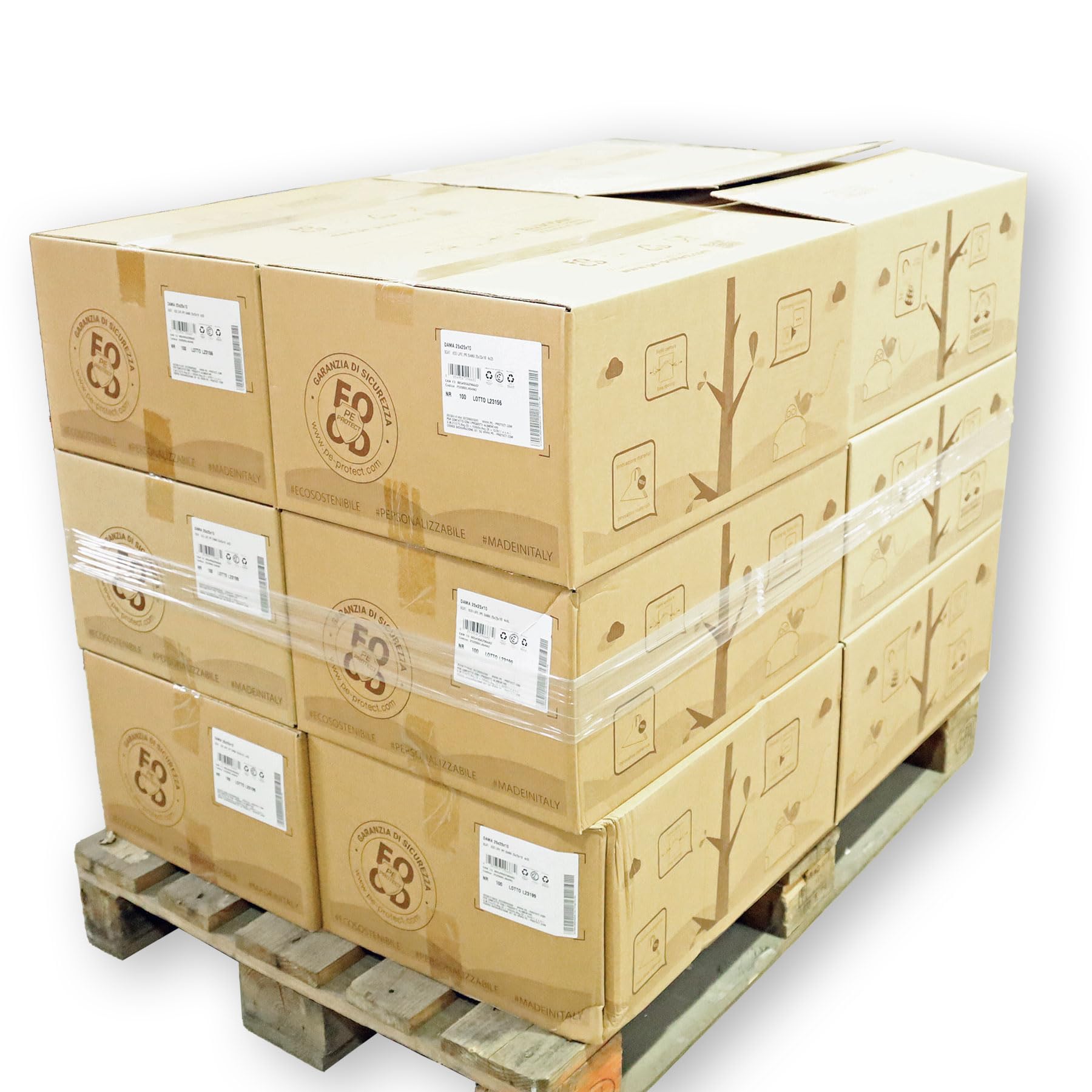 15 Rollen Paletten-Dehnband transparent | 100×1200mm | elastische PE-Folie - vorperforiert im Spenderkarton | 100 Stück pro Rolle | Spannband für Palettensicherung
