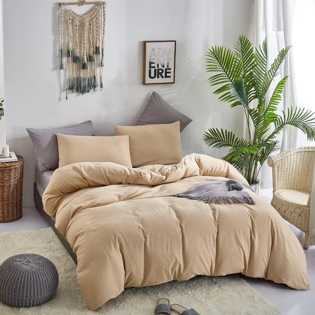 Beige Comforter Set California King Champange Khaki Bedding Comforter Cal King Soft Women Taupe Comforter Solid Khaki Bed Quilts Plain Biscuit Beige Bedding Minimalist Oyster Beige Bedding