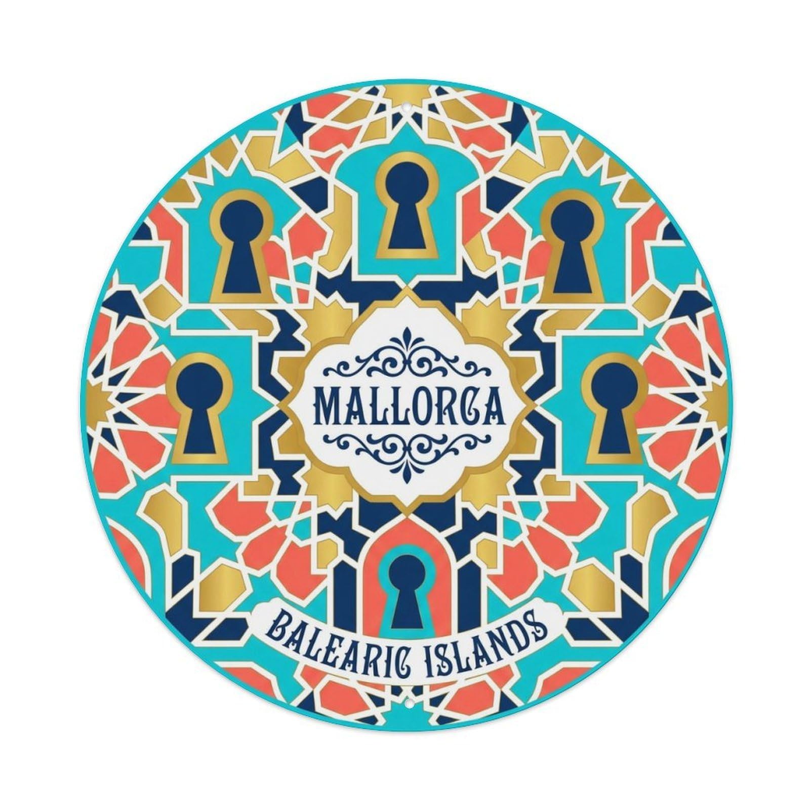 Vintage Travel Mallorca Spain Look Metal Tin Sign