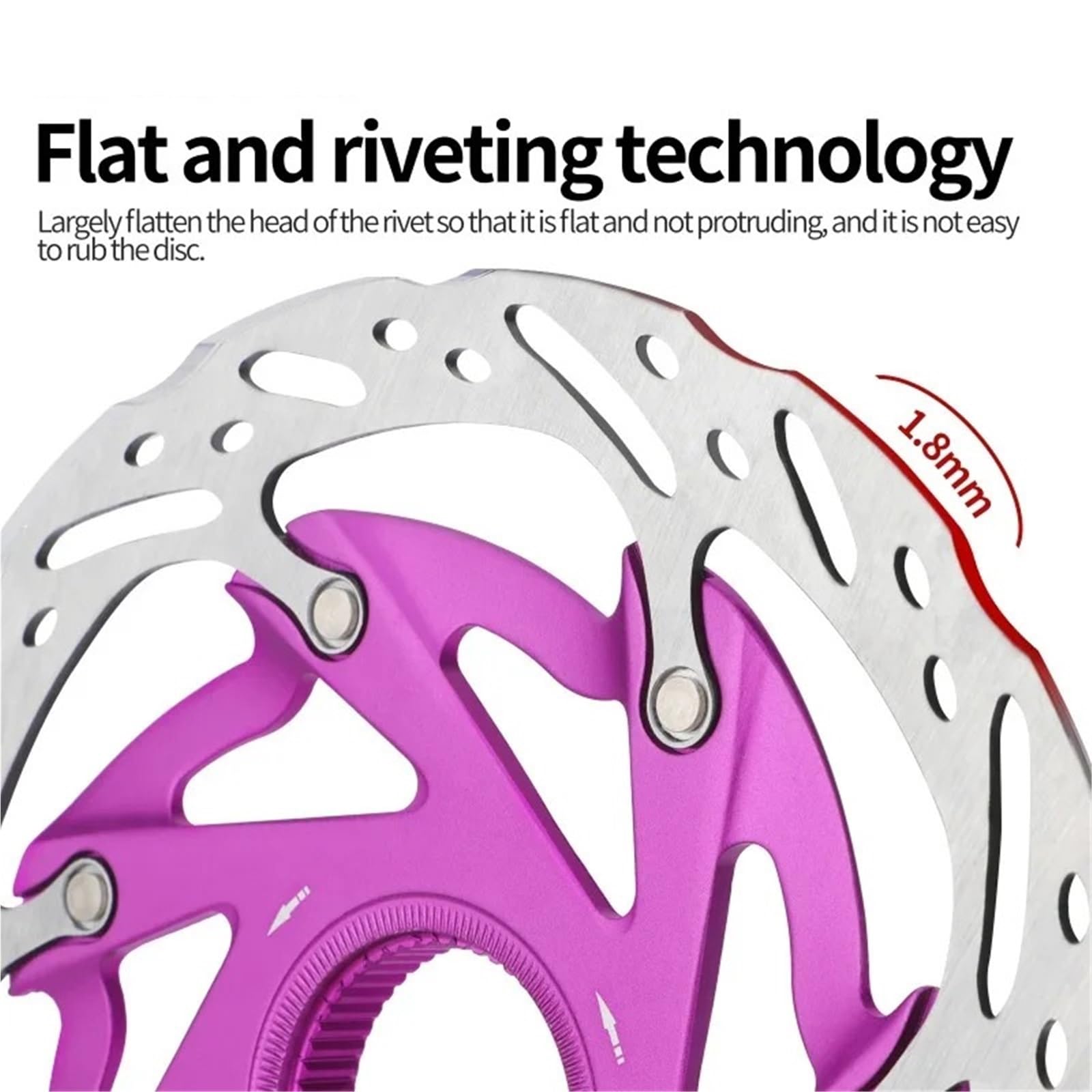 Disco freno Rotor de freno de disco para bicicleta de montaña, de 160 mm, con bloqueo central y disipación de calor de 140 mm, ultraligero y duradero, flotante.(ROSERED 140MM-2PC)