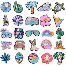 Pack of 25 Hawaiian Atmosphere Shoe Charms for Clogs DIY Shoe Badges Removable PVC Shoe Decoration Accessories for Children Teenagers Adults a