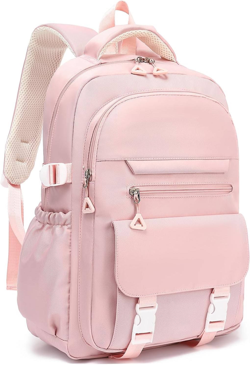 Kids School Backpack for Girls 5-12 Kawaii Travel Aesthetic Bookbag,Pink
