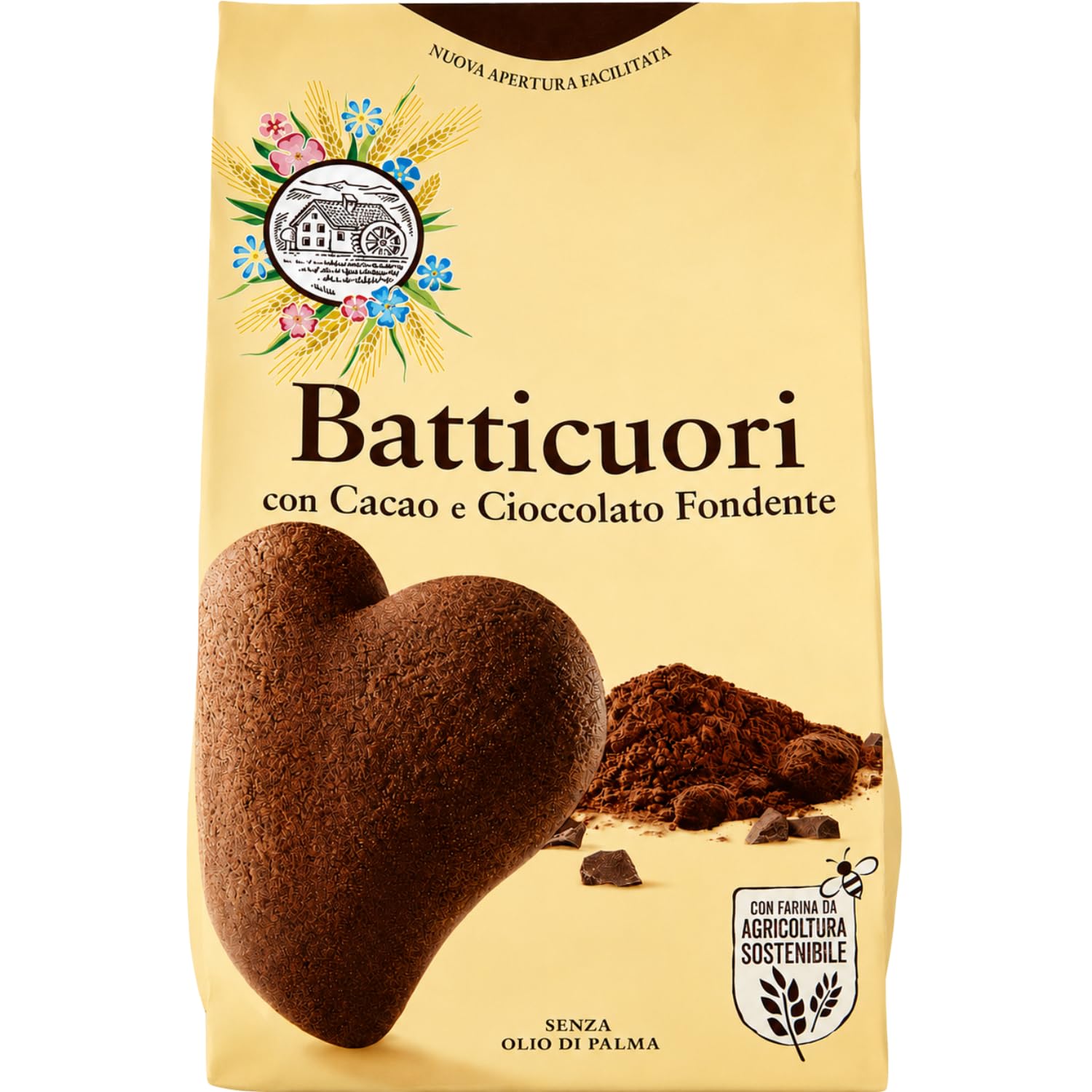 Biscotti Frollini al Cacao con Cioccolato Fondente – 350g – Snack Dolce Croccante per Colazione e Merenda – Variazioni 4/8/12 Pezzi (12 PEZZI)