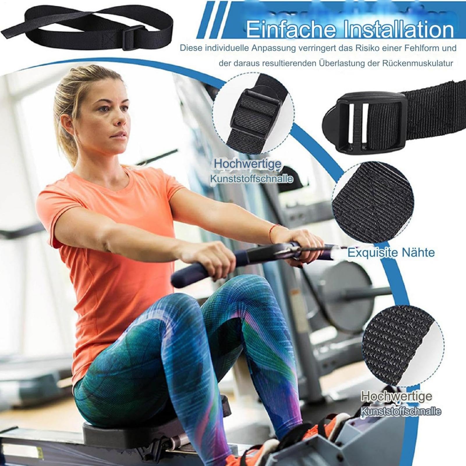 Pedalriemen für Ellipsentrainer – Verstellbare Fußriemen für Rudergeräte und Crosstrainer | Ersatz-Pedalriemen für Heimtrainer, Untertischgeräte und Heimfitnessgeräte