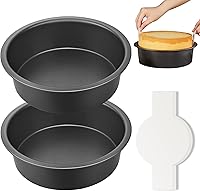 Vista 11 de HONGBAKE Moldes para pasteles de 6 pulgadas para hornear, juego de moldes redondos para pasteles de capas con 120 piezas de papel pergamino, molde