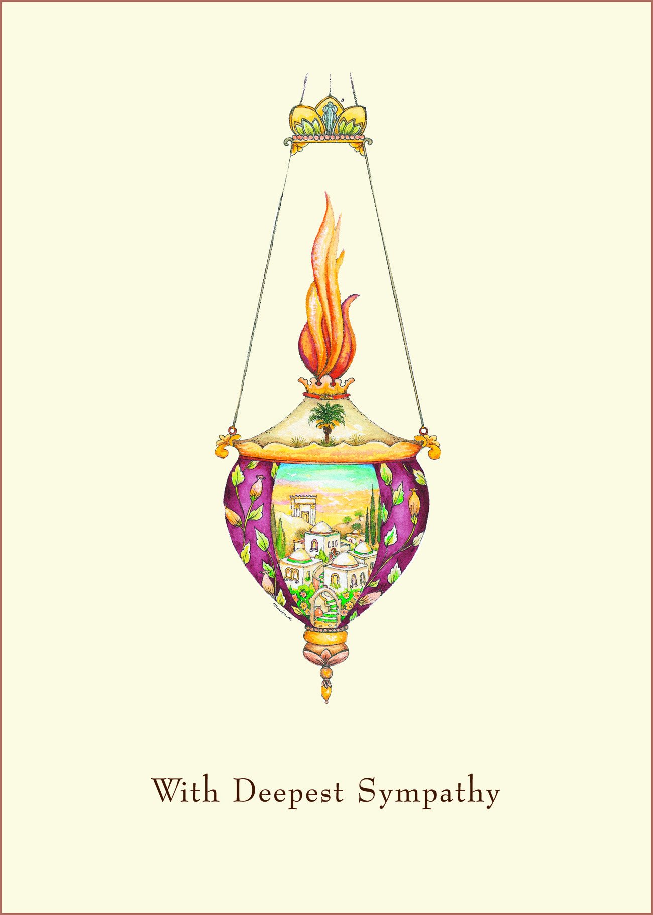 Elegant Jewish Sympathy Card