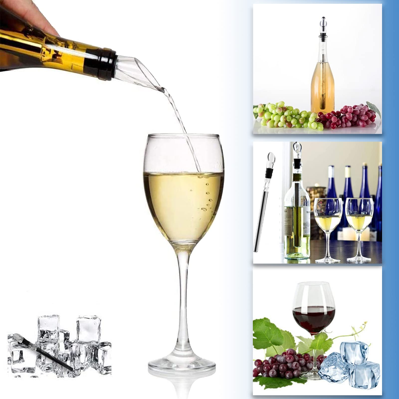 Vicloon Raffreddatore Per Vino Con Aeratore - Tieni Il Vino Fresco E Ossigenato Per Un Sapore Perfetto - Foto 4