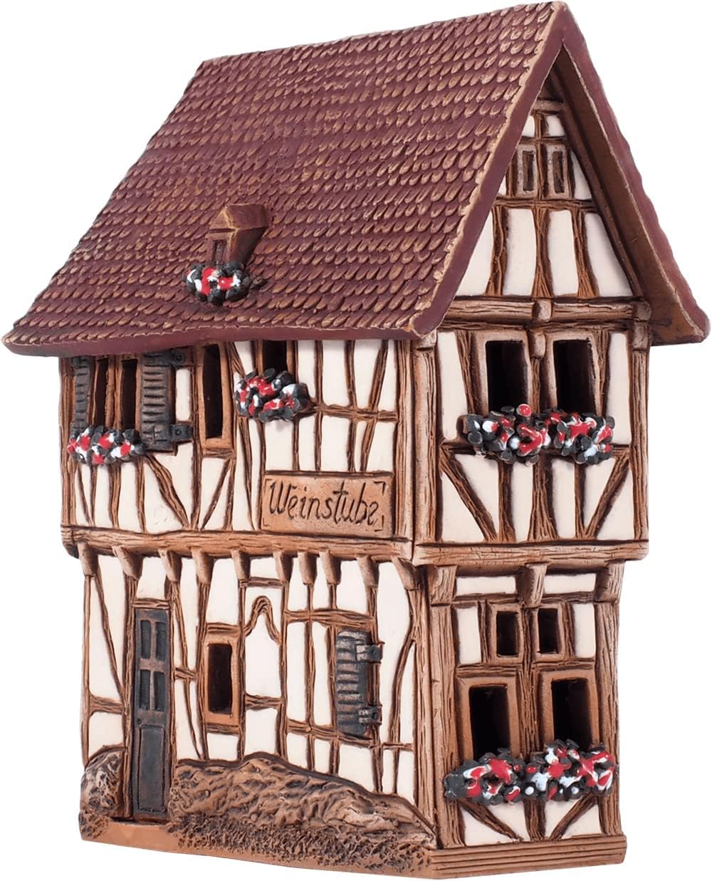 Ceramic Houses and Villages Collection - Handmade House Miniature of Historic Winery in Bernkastel-Kues, Germany - Candle, Cone Incense Holder R255