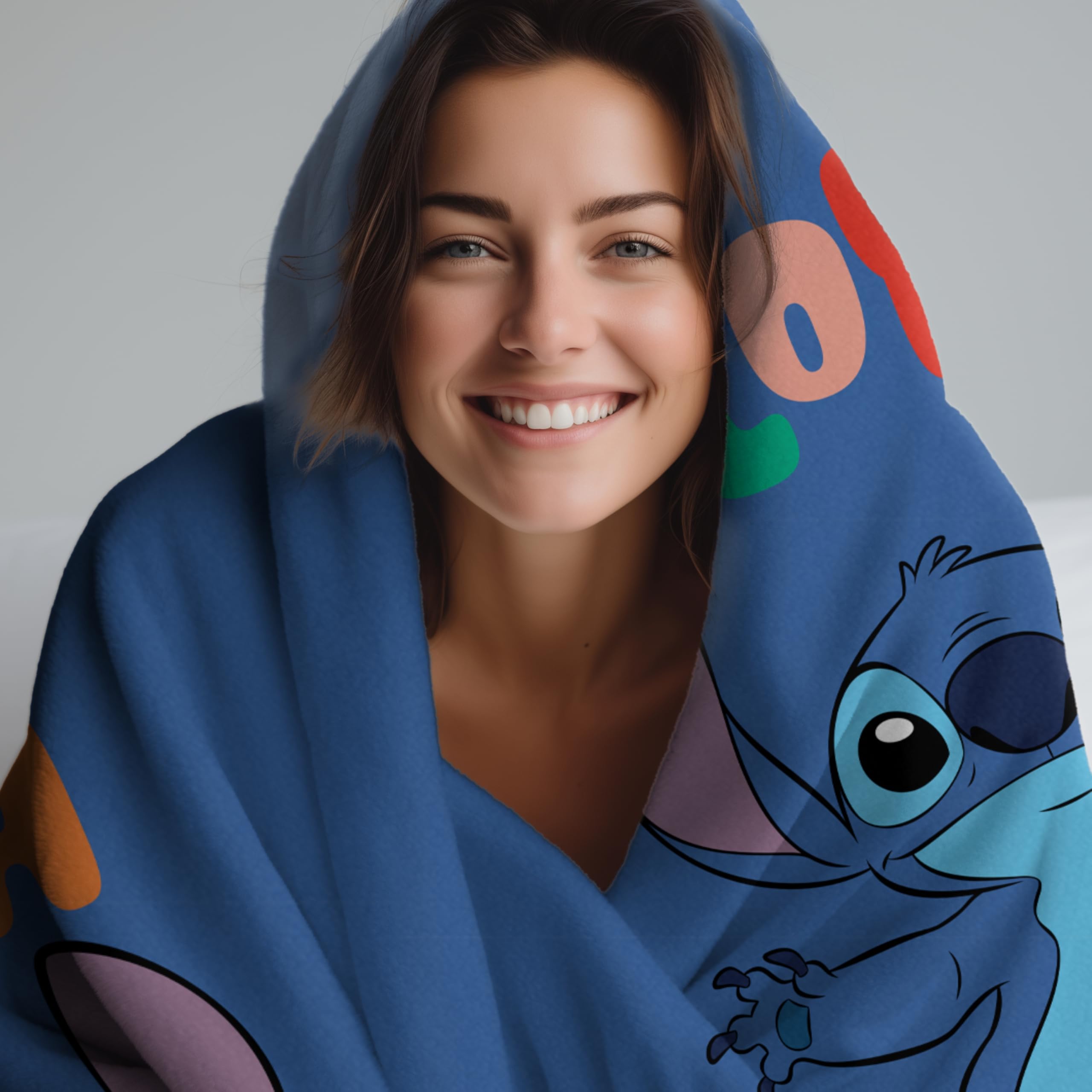 MTOnlinehandel Stitch - Coperta - 200 x 160 cm - Coperta in pile corallo Lilo e Stitch - Articolo per fan Aloha - Per bambini, adolescenti e adulti - Regalo - Motivo Stitch