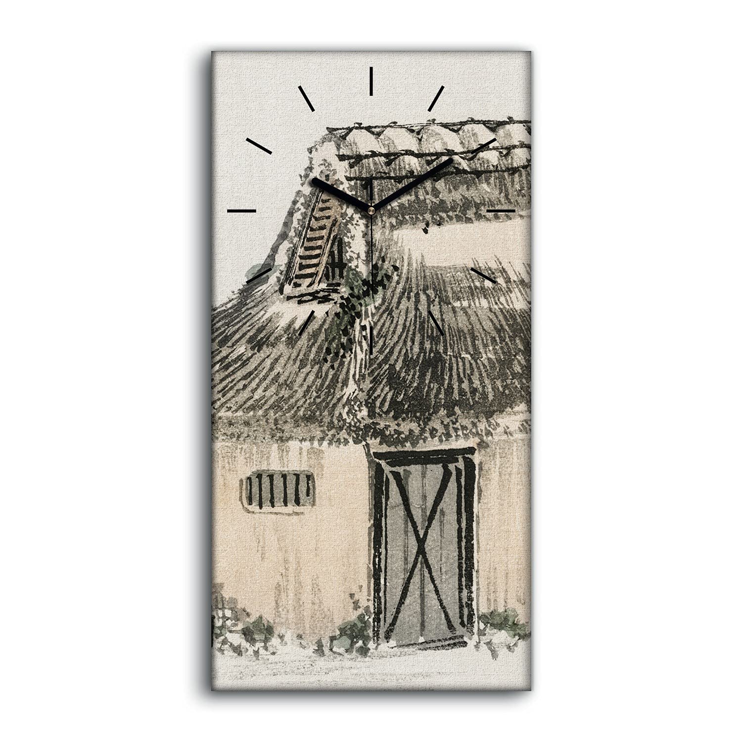 Horloge sur Toile Coloray 30x60cm art moderne silencieux déco murale salon et chambre