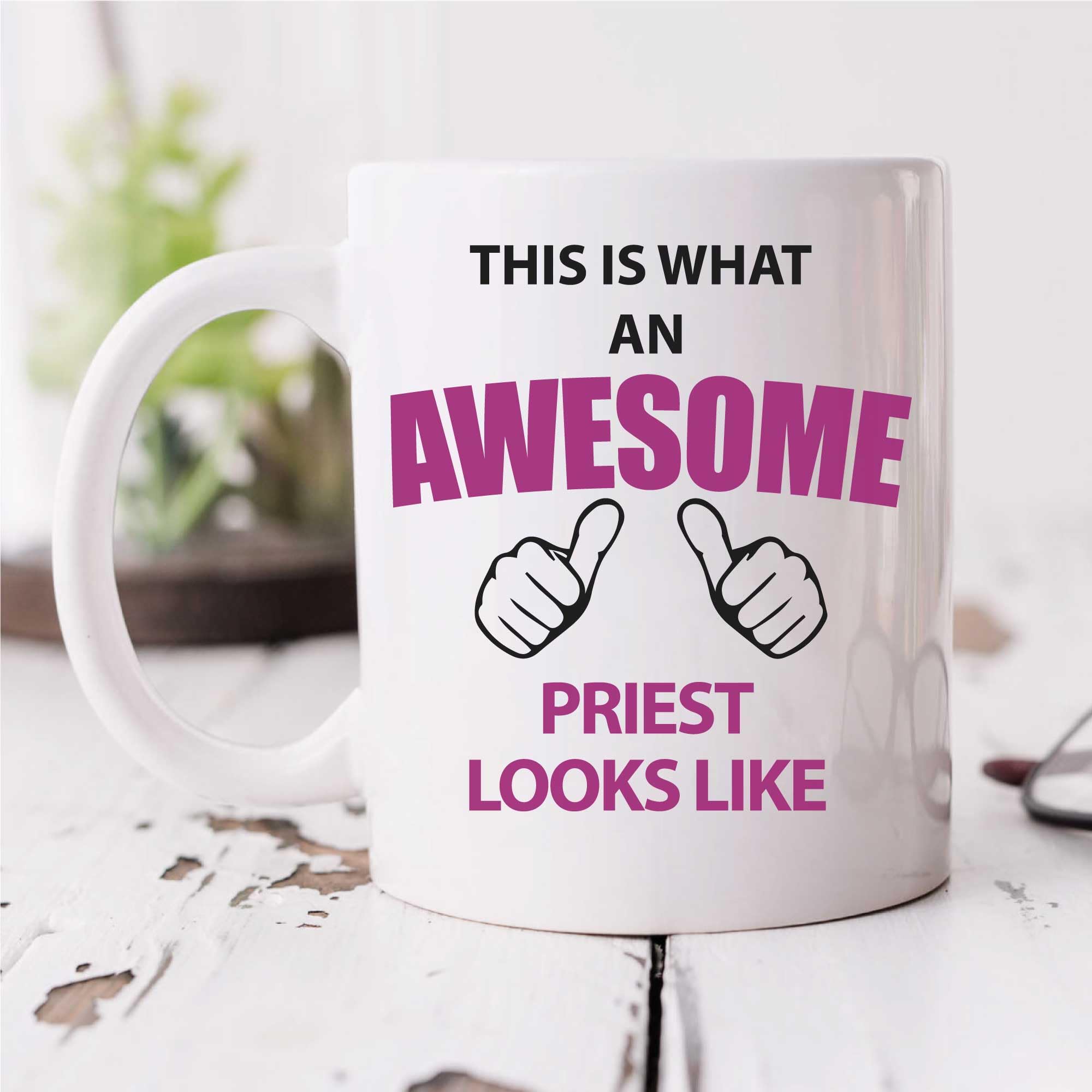 60 Second Makeover Limited Awesome Priest Mug Birthday Christmas Cup Fathers Day Binman