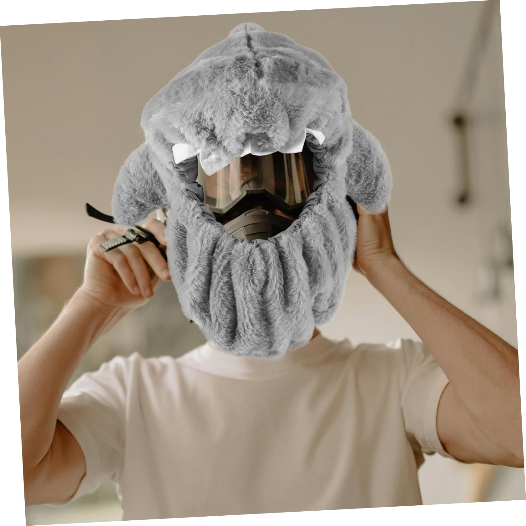 Ciieeo Maschera Per Casco Da Di in Tessuto Copertura Per Casco Che Si Svuota Accessorio Per Da Sci Per Uomini e Donne