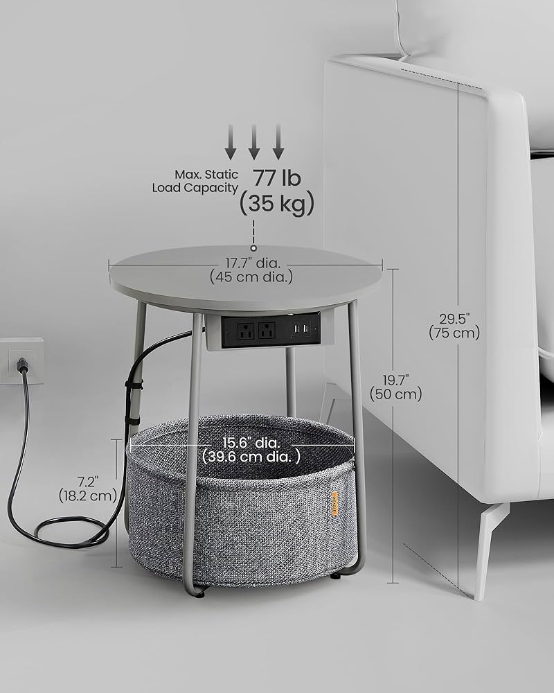 Amazon.com: VASAGLE LILEA Collection - Side Table with