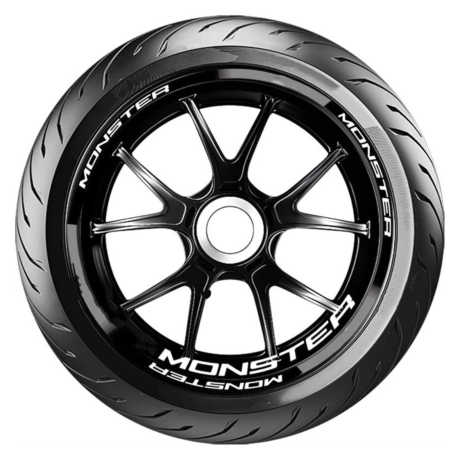 Motorcycle Wheel Sticker Stripe Reflective Rim for Ducati for Monster 937 950(Color4)