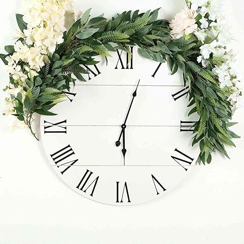 Miniatura 10 de Efavormart - Guirnalda artificial de hojas de tetragona, peperomia errante, 6.5 pies, color verde