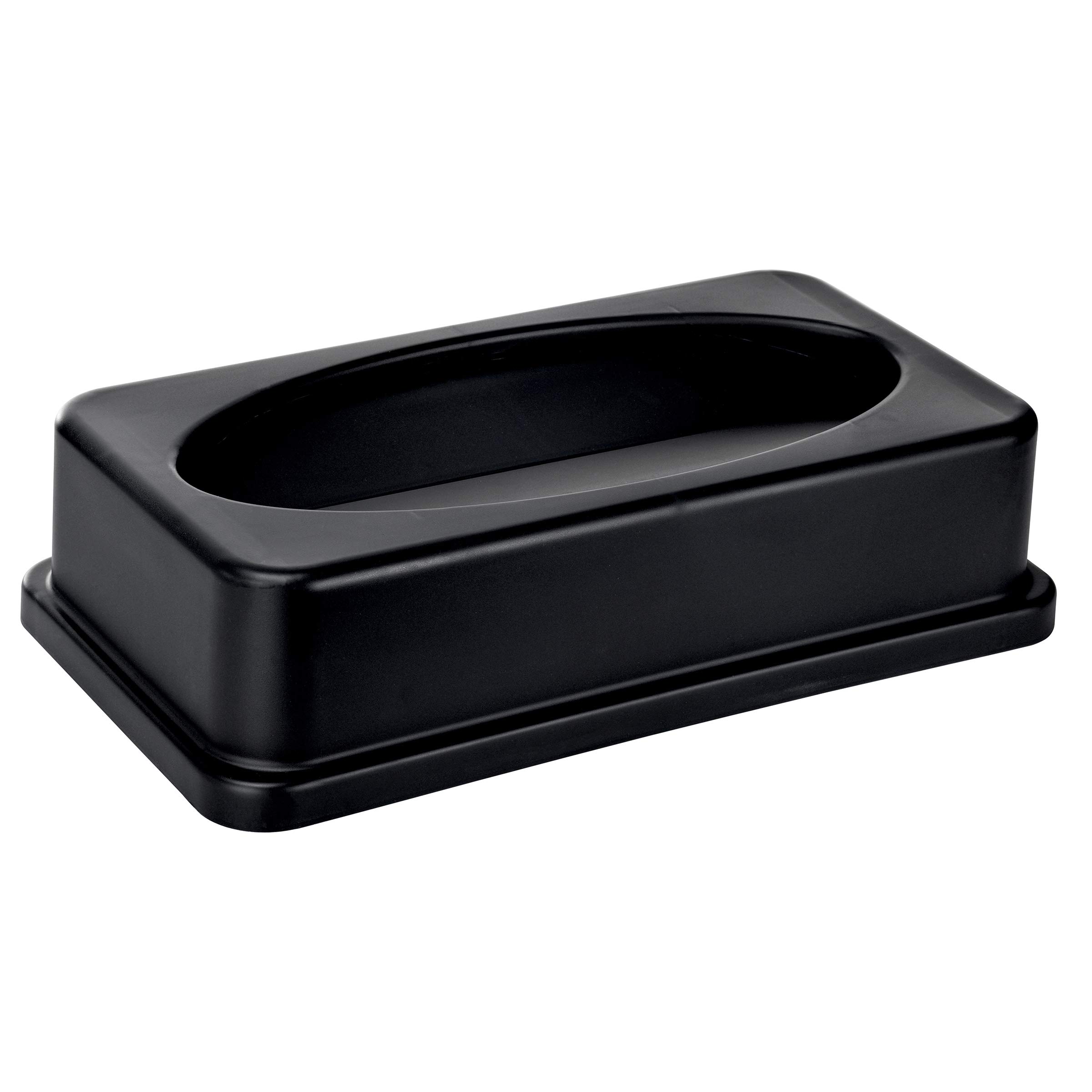 Alpine IndustriesSlim Trash Can Lid - Compact Garbage Bin Cover - Durable Slender Varied Plastic Top Minimize Odors and Keep Litter Inside and Unseen - Drop Shot Lid - Black