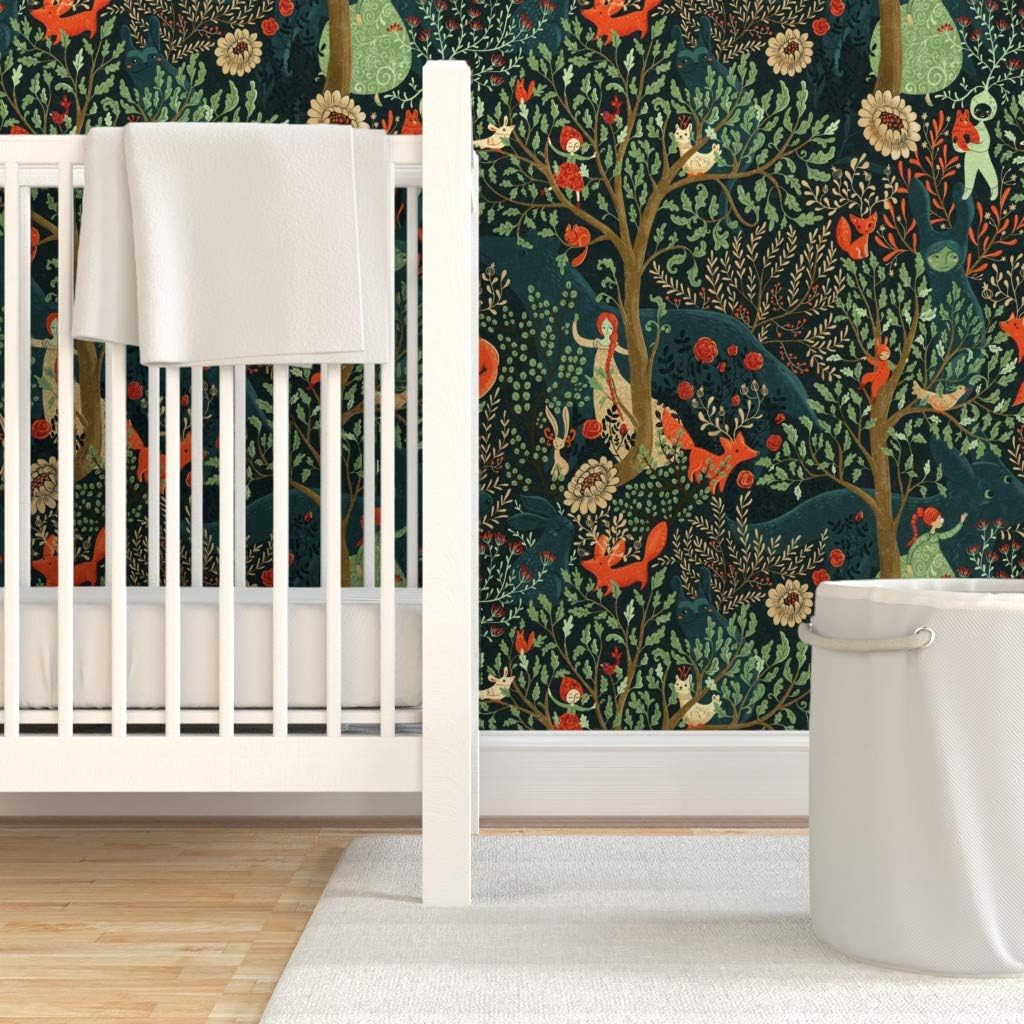 Removable Wallpaper Swatch - Whimsical Wonderland Whimsical Custom Pre-Pasted Wallpaper by Spoonflower