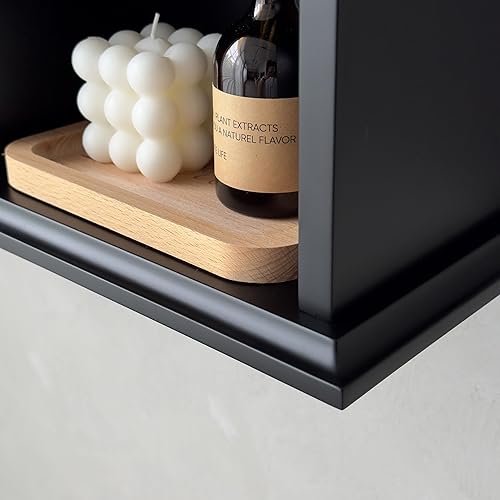 Miniatura 8 de HIGEINE Gabinete de pared de baño sobre el gabinete del inodoro, gabinete de almacenamiento montado en la pared, gabinetes de madera para