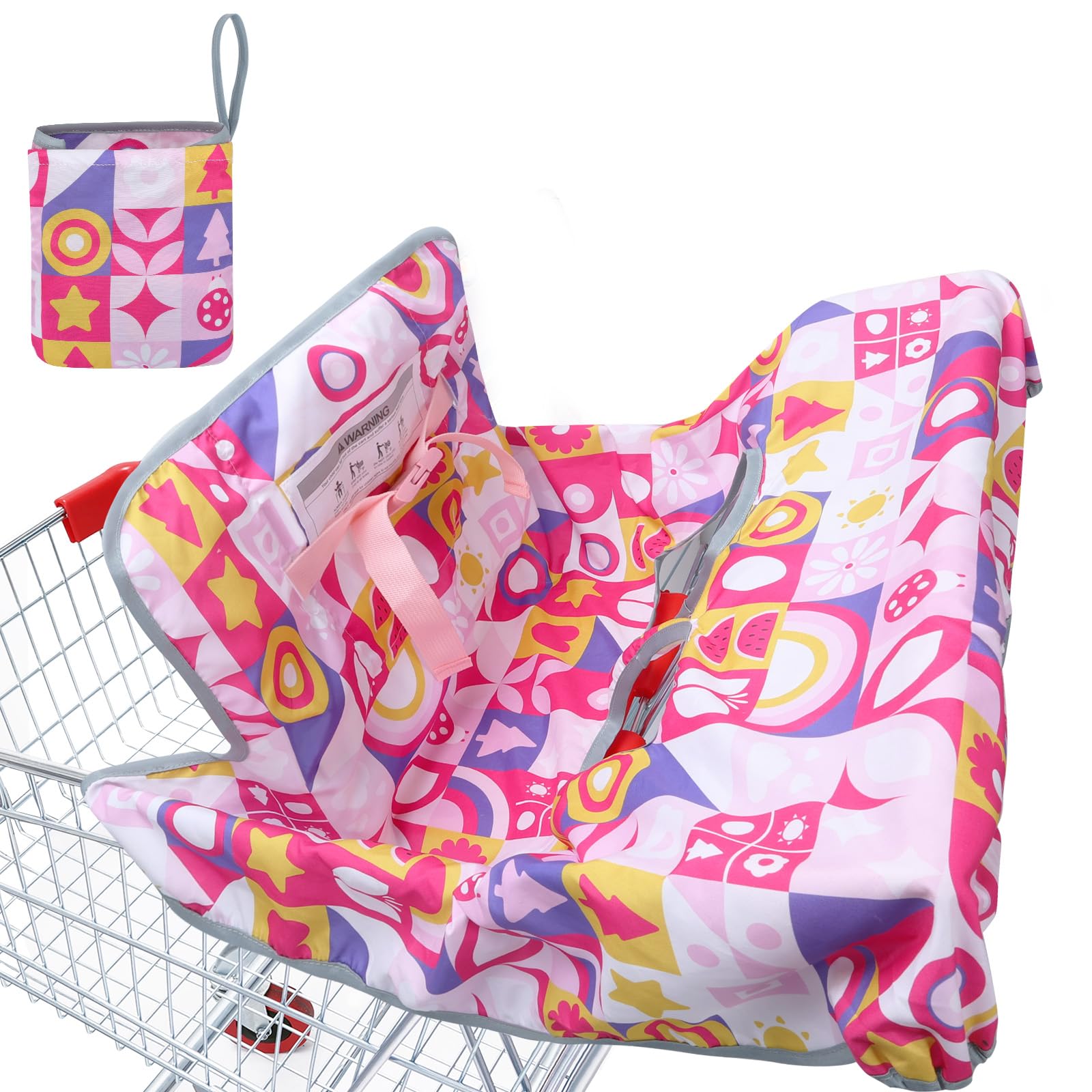 Copertura del Carrello Della Spesa per il Bambino,Copertura Sottile per Seggiolone Copertura per Carrello Della Spesa,Morbido e Confortevole, Lavabile in Lavatrice,Adatto all'uso Estivo