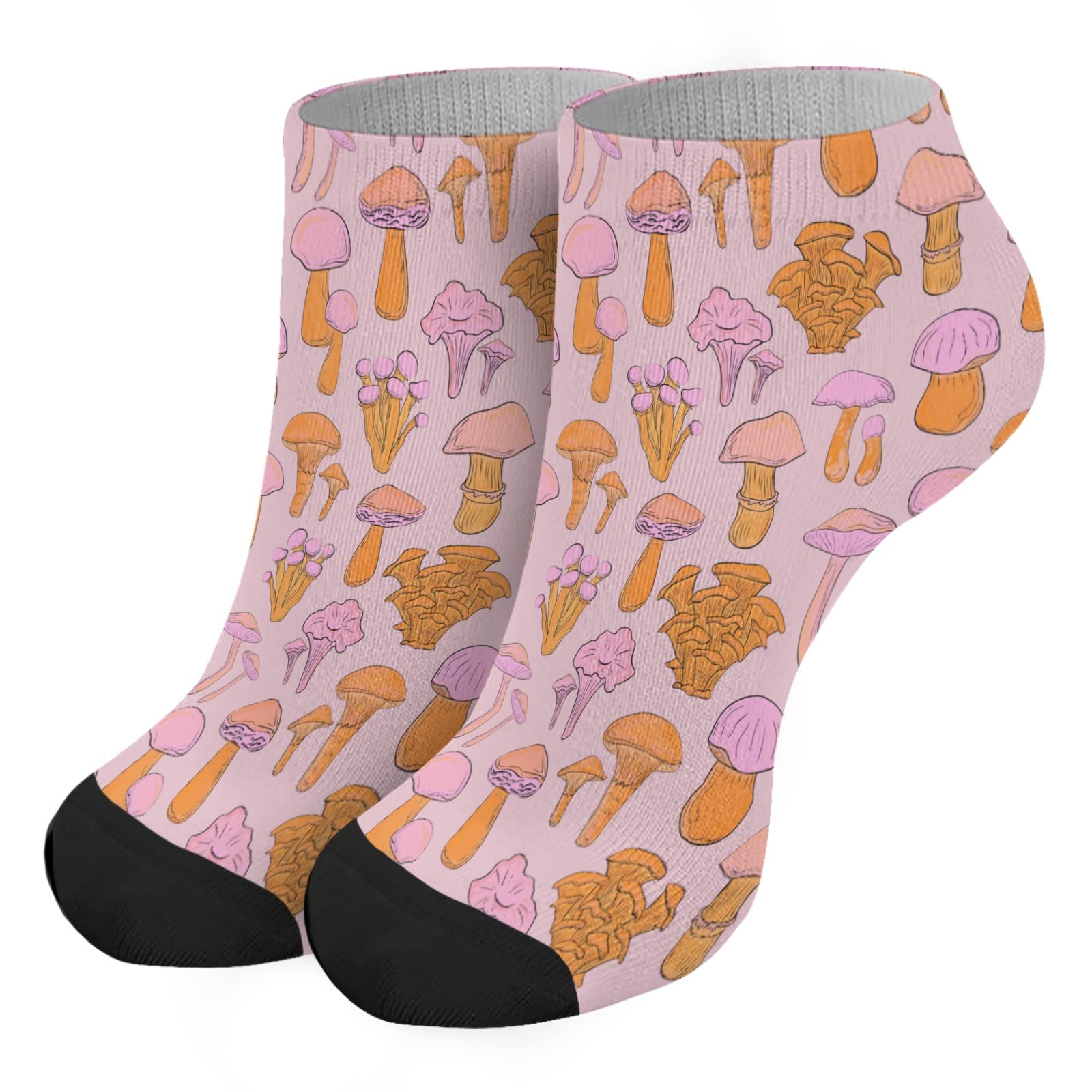 devorMens Socks Ankle No Show for Mens Sock Crew Sock Funny Cute Mushrooms Funny Mushrooms Magic Mushrooms Plant Forest Liner Sock Men