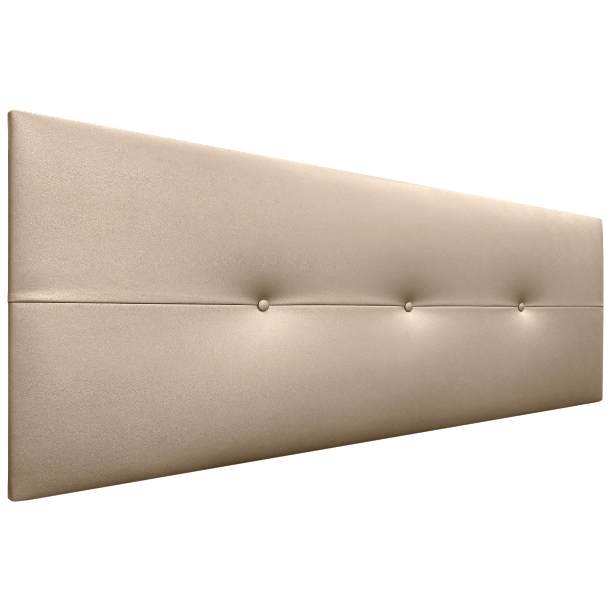 DHOME Cabecero de Polipiel o Tela AQUALINE Pro cabeceros Cabezal tapizado Cama Lujo (Polipiel Champán, 135cm (Camas 120/​135/​140))