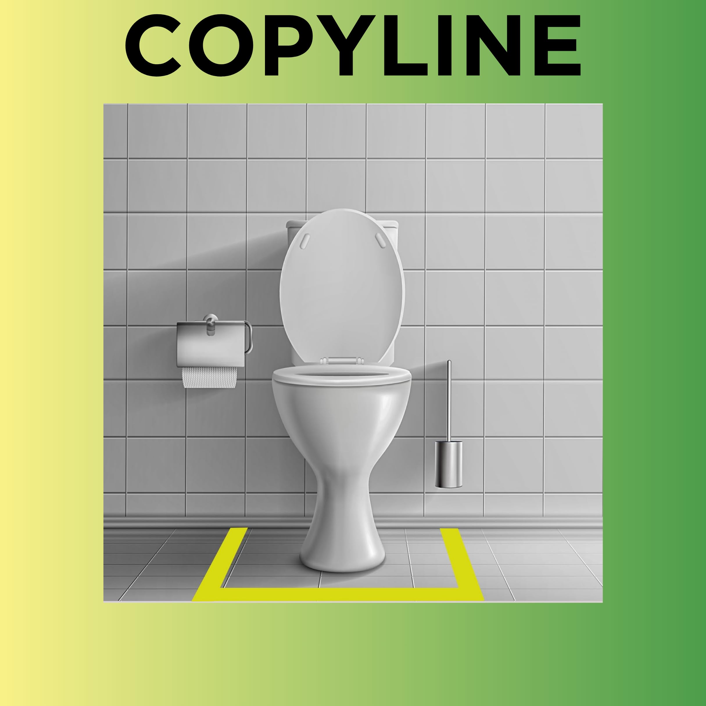 COPY LINE Vastu Tape | 30 Metre | Yellow Floor Marking Tape for Vastu Correction | Vastu Dosh Remedy | WC Toilet and Entrance (2 INCH) 2