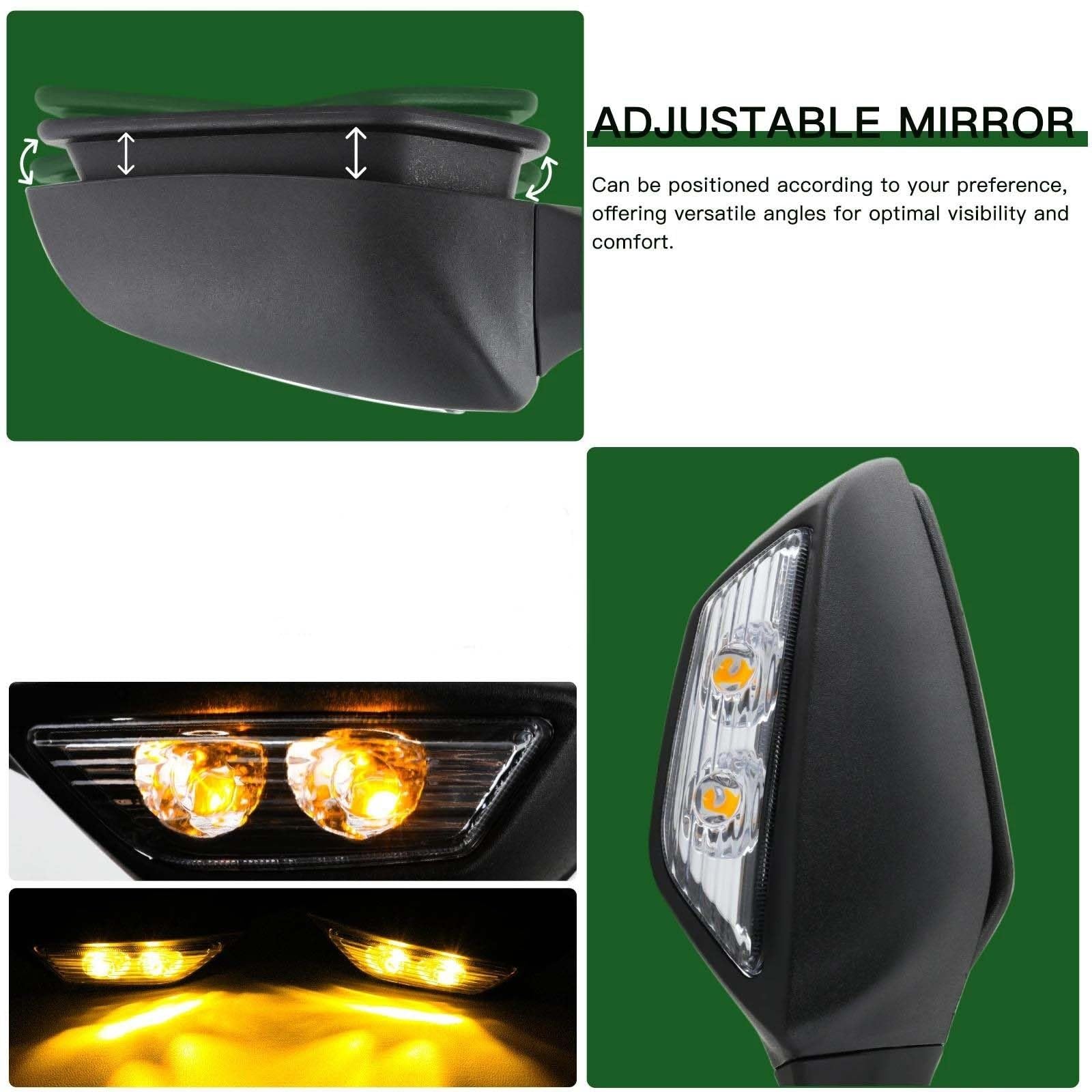 Rétroviseurs Latéraux De Moto avec Clignotants Et pour Kawasaki pour Ninja ZX 10R ZX-10R 2011-2015 2016-2020 H2 2014-2015