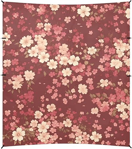 Miniatura 2 de Cherry Blossom Deep Red Beach Cabana UPF50 Lightweight Portable Sun Shelter with Sandbags & Sand Shovel for Backyard and Camping