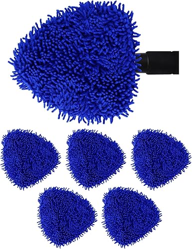 Paquete de 5 almohadillas de microfibra, fundas de repuesto de felpilla de alta densidad mejoradas para herramientas de limpieza de parabrisas,