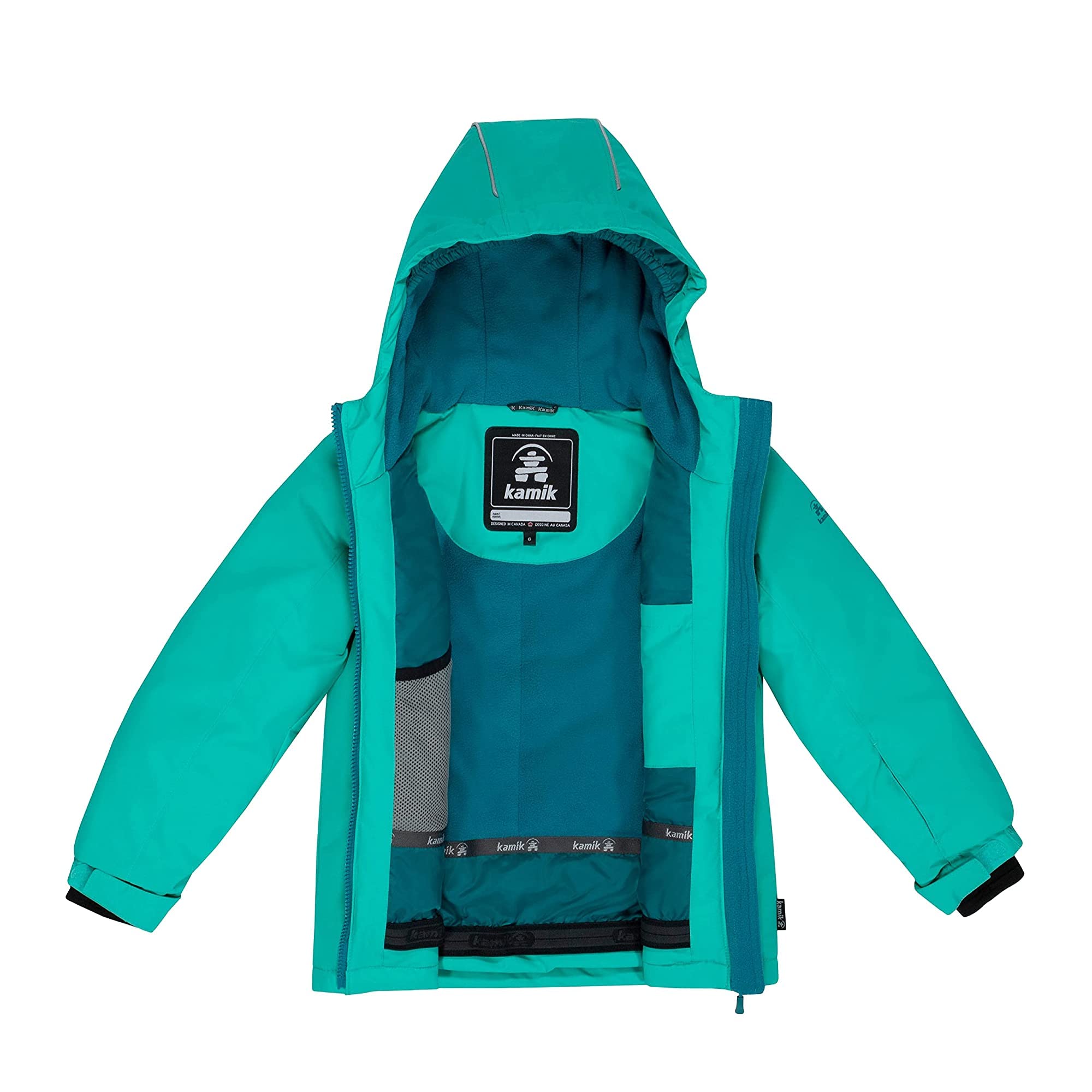 Kamik Girl's Amber Insulated Jacket (Toddler/Little Kids/Big Kids) Lagoon/Harbor 4 Toddler