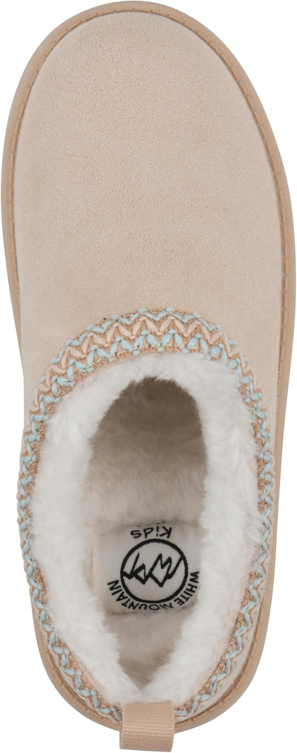 White Mountain Kids Girls' Lucianna Faux Fur Slipper Clog