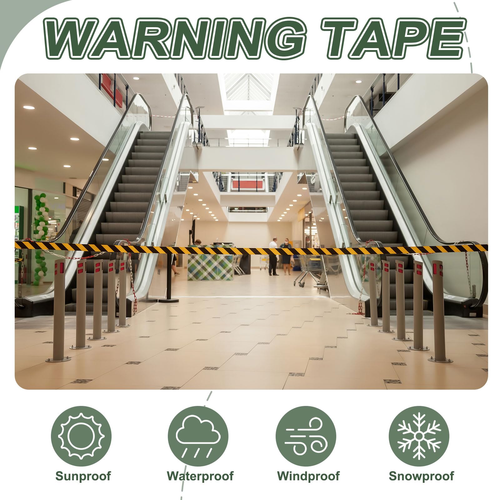 YOKIVE 1000ft x 3" Warning Tape - Image 3