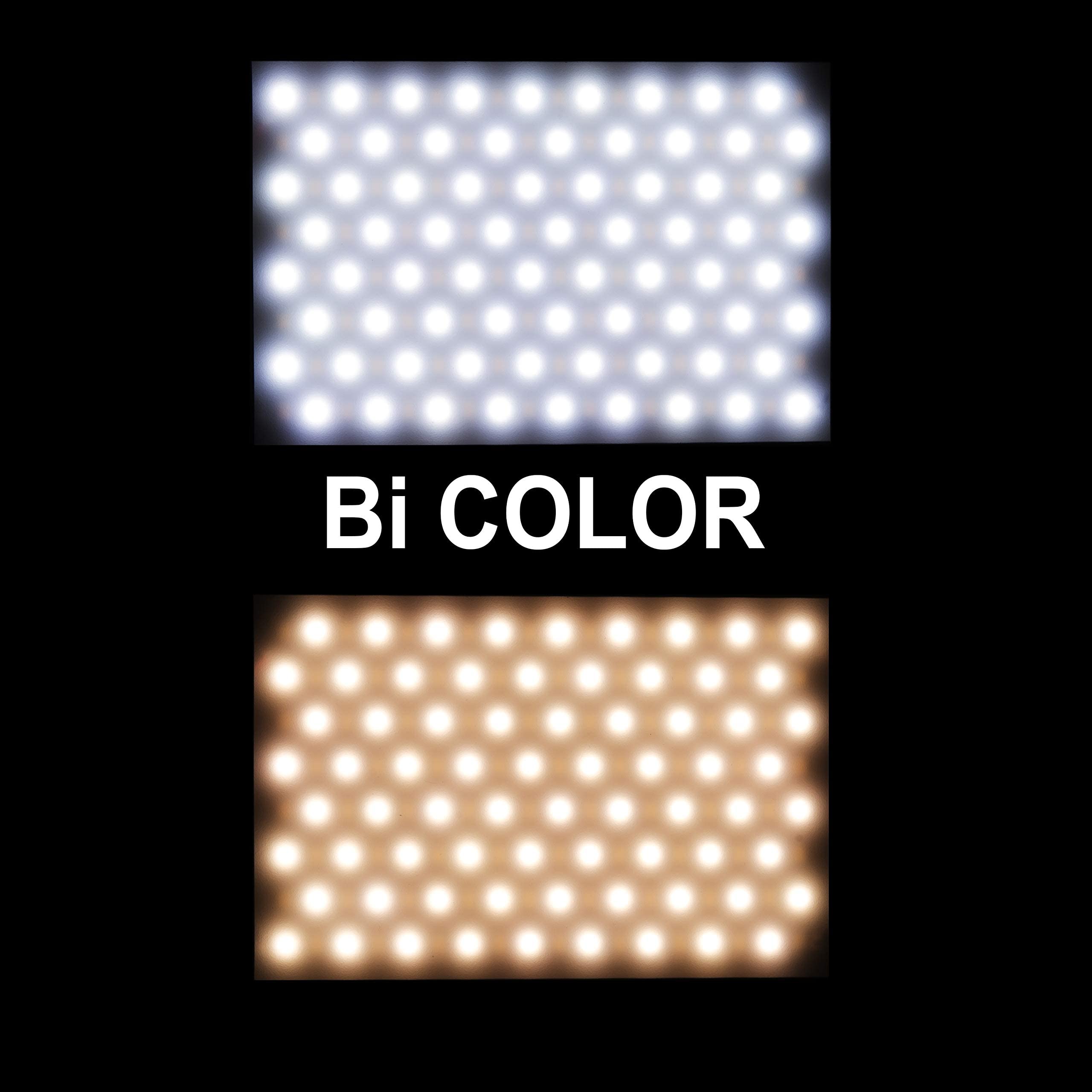 Walimex pro LED Niova 150 Bi Color Videoleuchte inkl. Netzteil, On-Camera Fotolampe 15 W, Videolicht mit Einstellbarer Farbtemperatur 3200-566 K, Studiolicht dimmbar